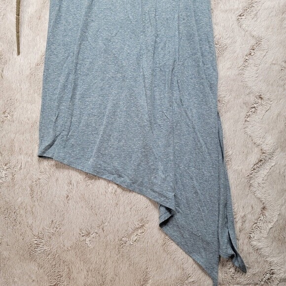 ✨️CL Foreign Exchange Cotton Blend Steel Blue Sleeveless Asymmetrical Tank Top S - Picture 3 of 11